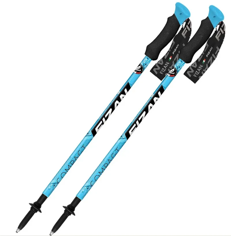 Fizan Compact 4 Trekking Pole Pair -  Blue-1